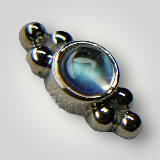 2-Point Sabrina with Labradorite in 14kt White Gold