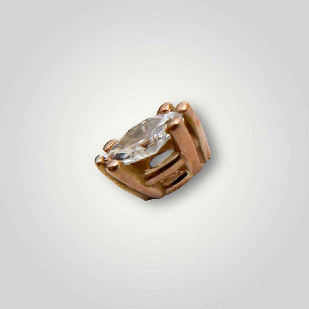 6-Prong Marquise with Cubic Zirconia in 14kt Rose Gold