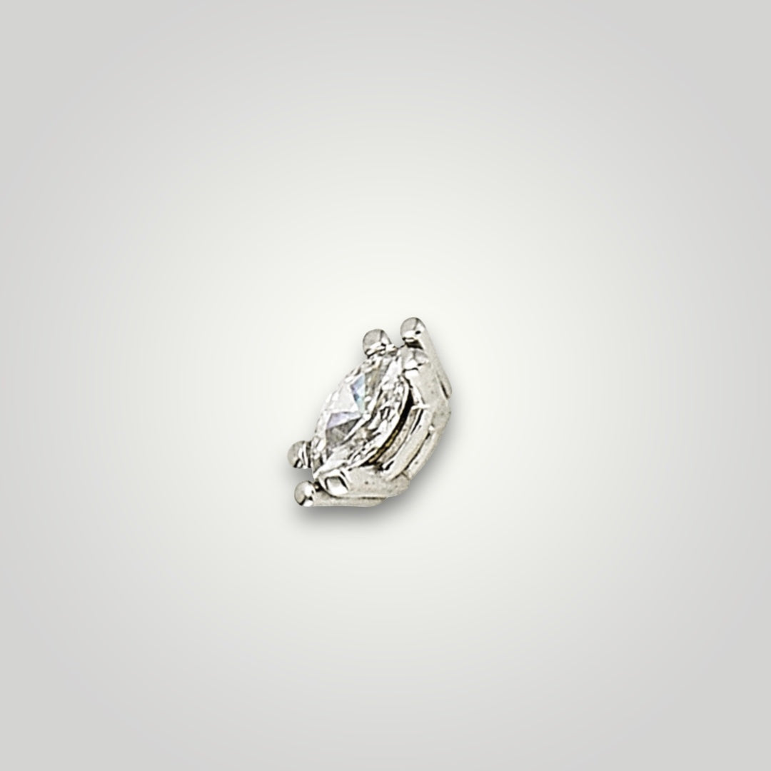 6-Prong Marquise with Cubic Zirconia in 14kt White Gold