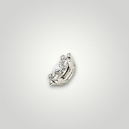 6-Prong Marquise with Cubic Zirconia in 14kt White Gold