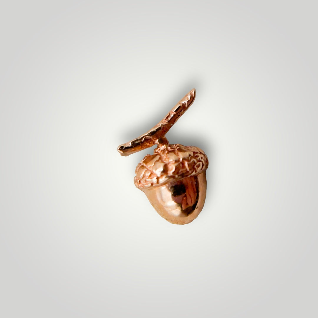 Acorn w/ Branch in 14kt Rose Gold