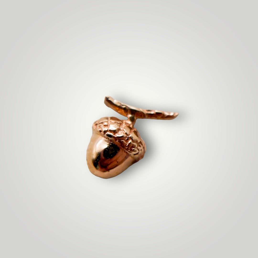 Acorn w/ Branch in 14kt Rose Gold