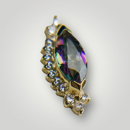 Anastasia with Mystic Topaz & CZ in 14kt Yellow Gold