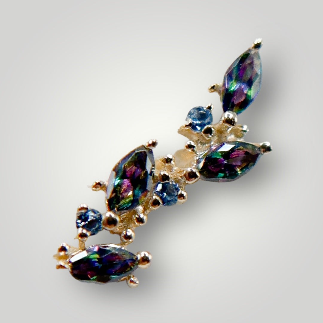 Andrea with Mystic Topaz & Alexandrite in 14kt Yellow Gold (Threaded)