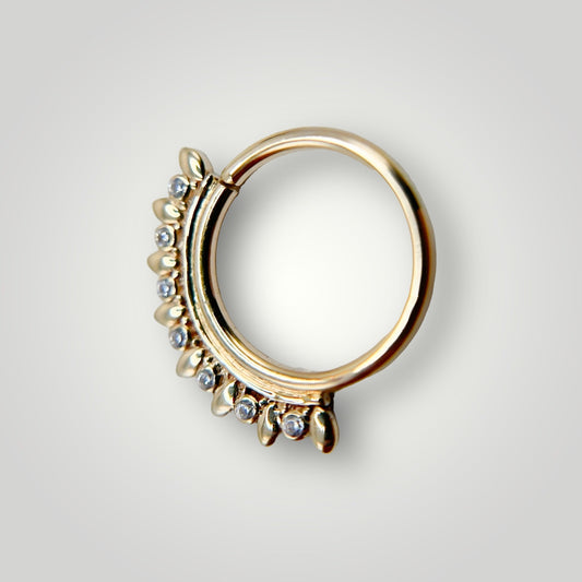 Ani with Cubic Zirconia in 14kt Yellow Gold (Seam)