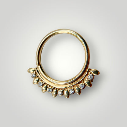 Ani with Cubic Zirconia in 14kt Yellow Gold (Seam)