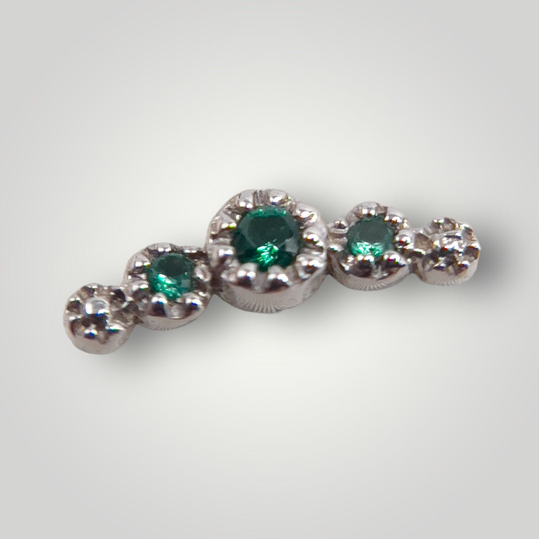 Beloved with Emeralds in 14kt White Gold