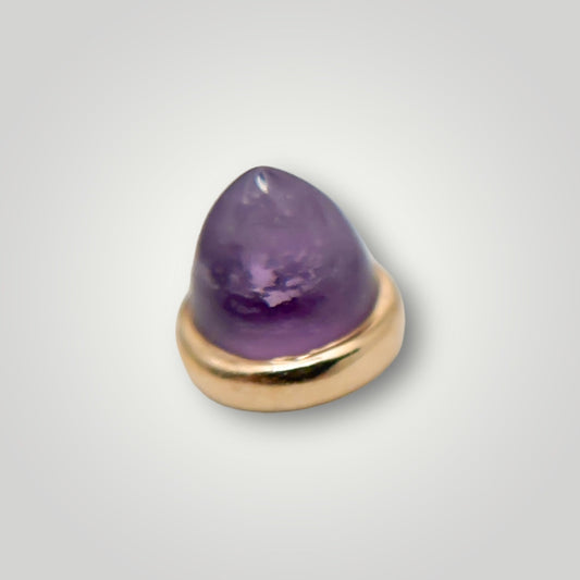 Bullet Cabachon with Amethyst in 18kt Rose Gold