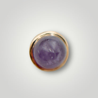 Bullet Cabachon with Amethyst in 18kt Rose Gold