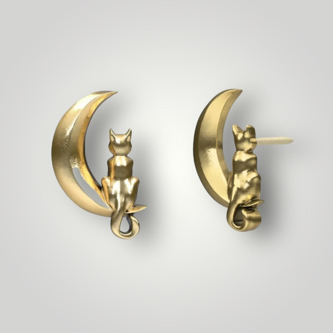 Cat Moon in 18kt Yellow Gold