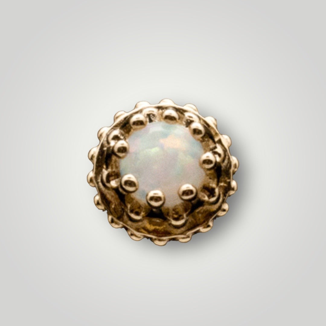 Empress with White Opal in 14kt Yellow Gold