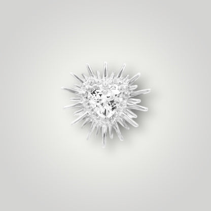 Heartbreak  with Cubic Zirconia in 14kt White Gold