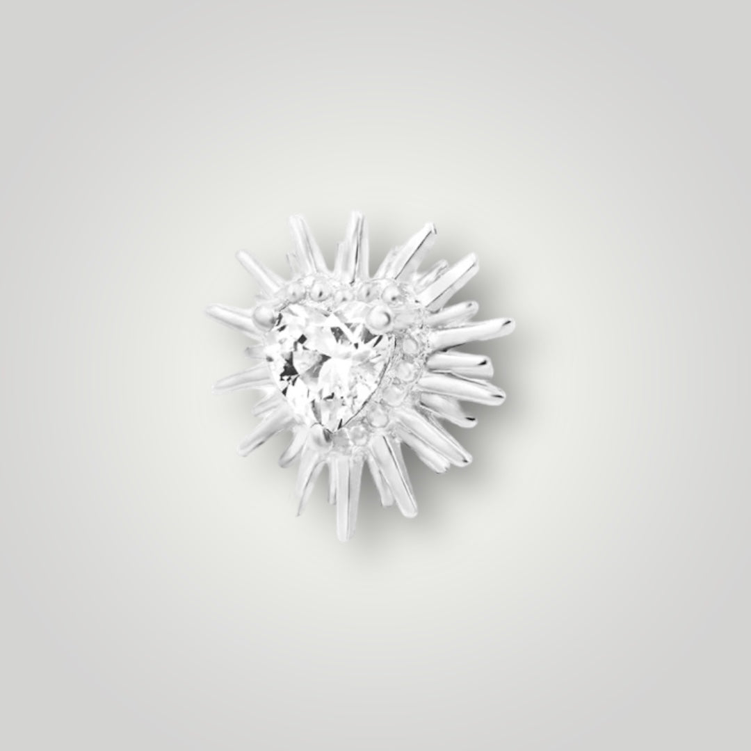 Heartbreak  with Cubic Zirconia in 14kt White Gold