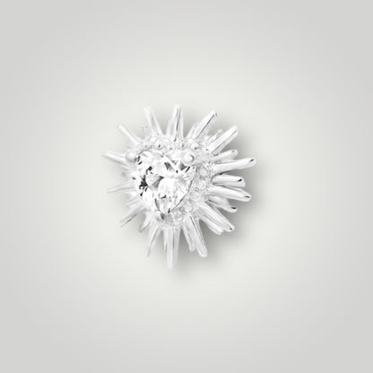 Heartbreak  with Cubic Zirconia in 14kt White Gold