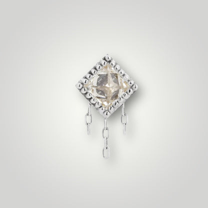 Hustle with Cubic Zirconia in 14kt White Gold