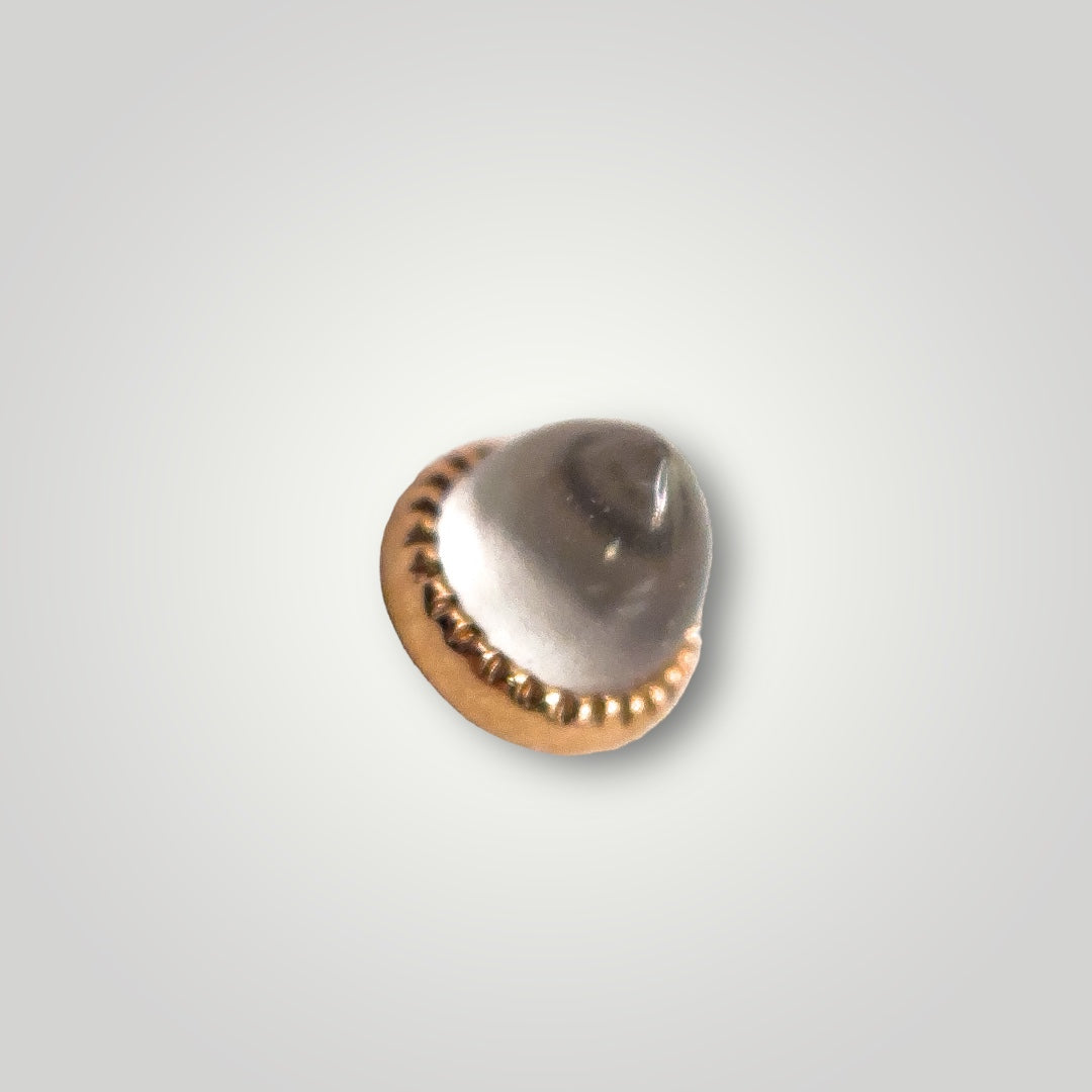 Auris bullet cabochon quartz in rose gold