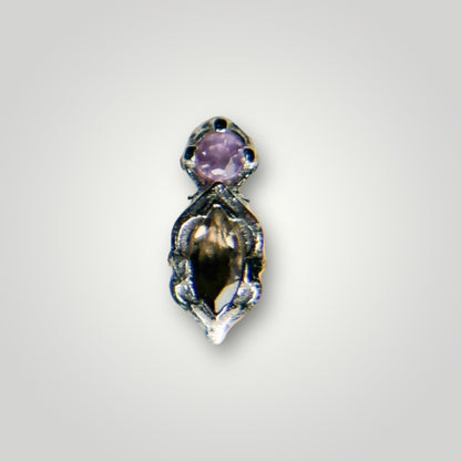 Isabella with Smokey Quartz & Pink Sapphire in 18kt White Gold