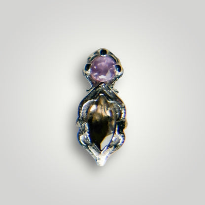 Isabella with Smokey Quartz & Pink Sapphire in 18kt White Gold