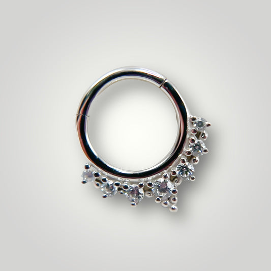 Lala with Cubic Zirconia in 14kt White Gold (Clicker)