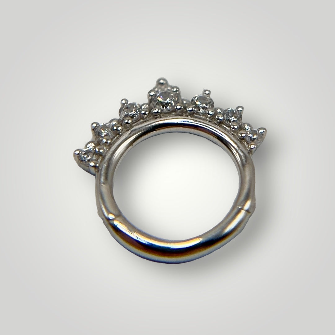 Lala with Cubic Zirconia in 14kt White Gold (Clicker)