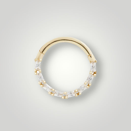 Loved with Cubiz Zirconia in 14kt Yellow Gold (Clicker)