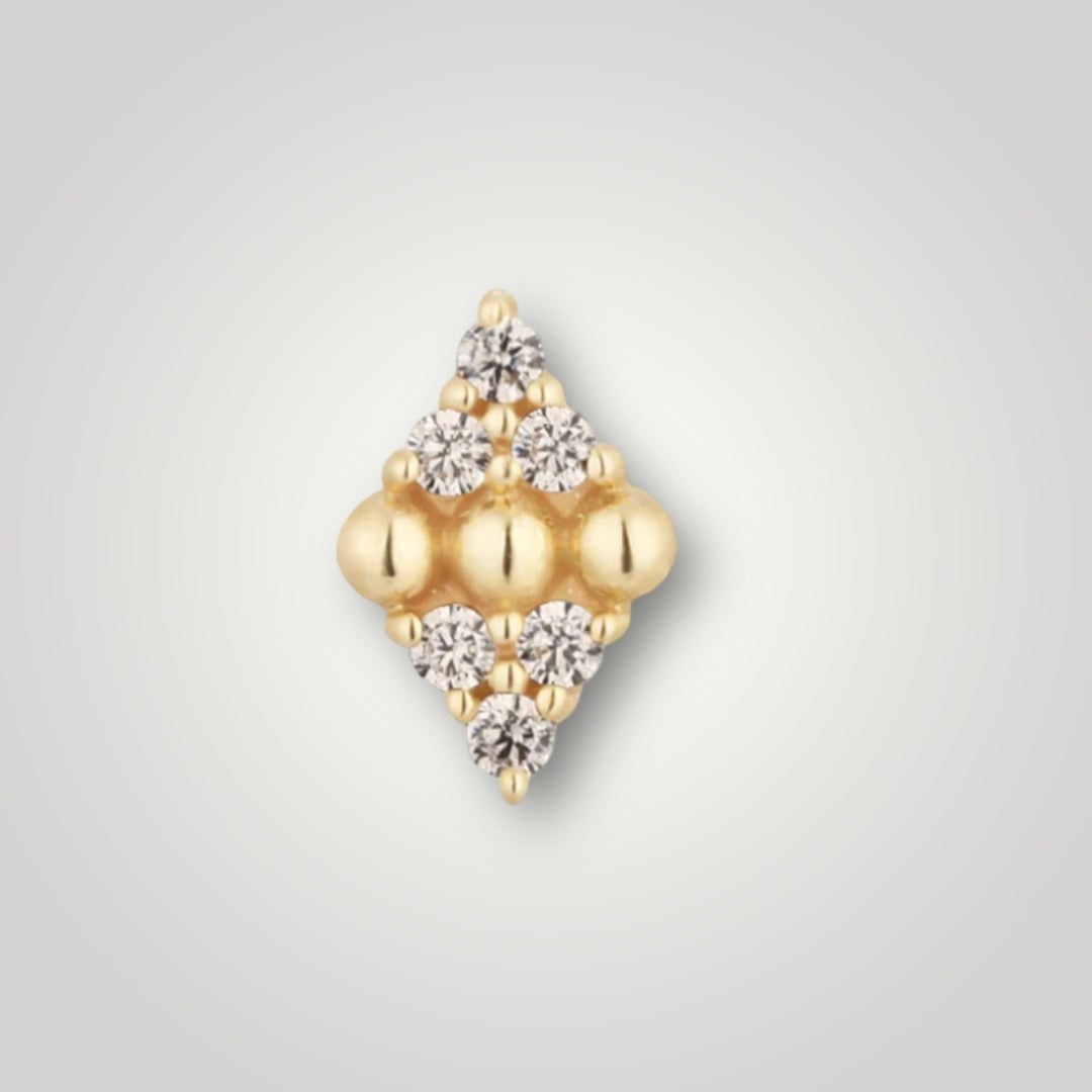 Lustre with Cubic Zirconia in 14kt Yellow Gold