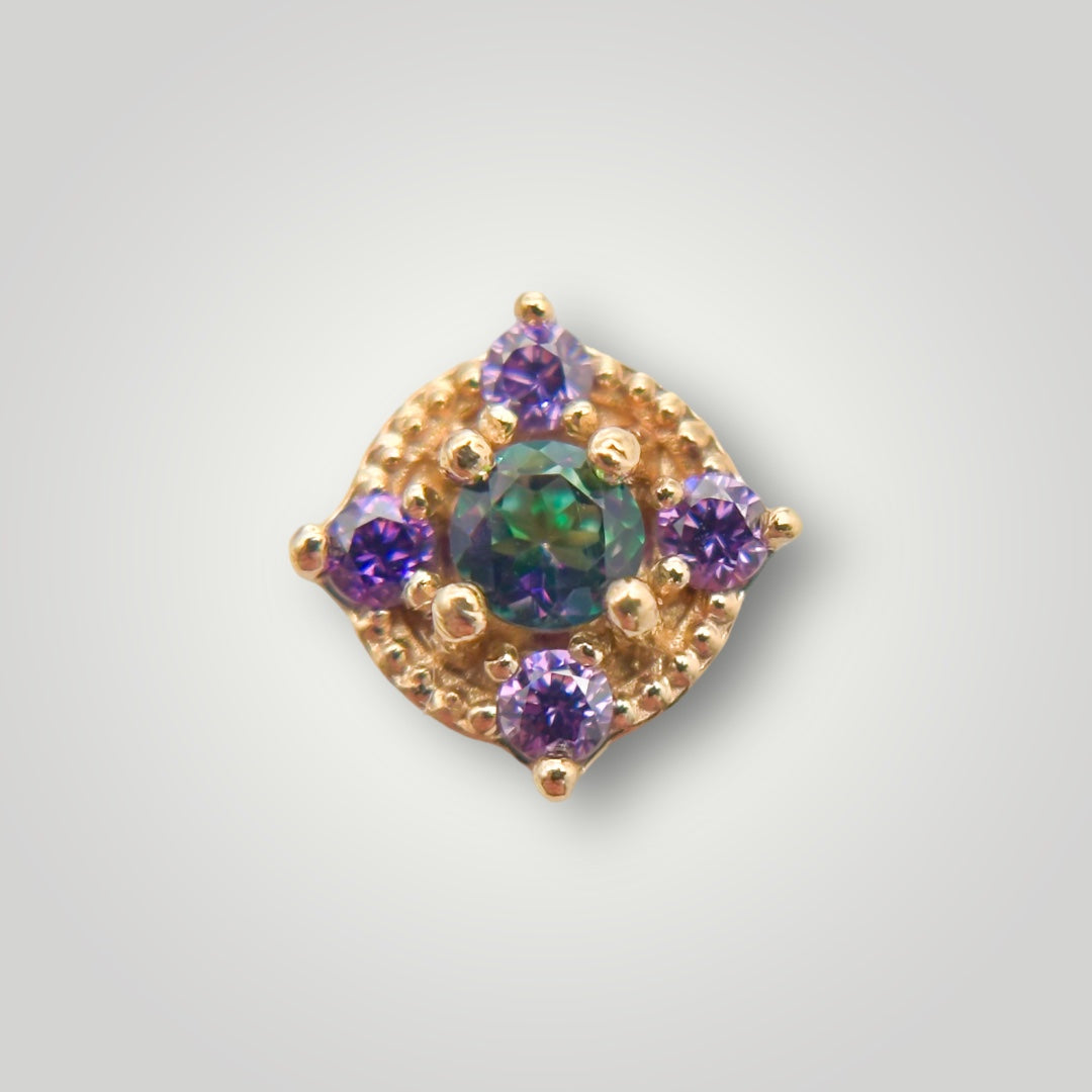 Mari with Mystic Topaz & Amethyst in 14kt Yellow Gold