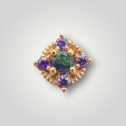 Mari with Mystic Topaz & Amethyst in 14kt Yellow Gold