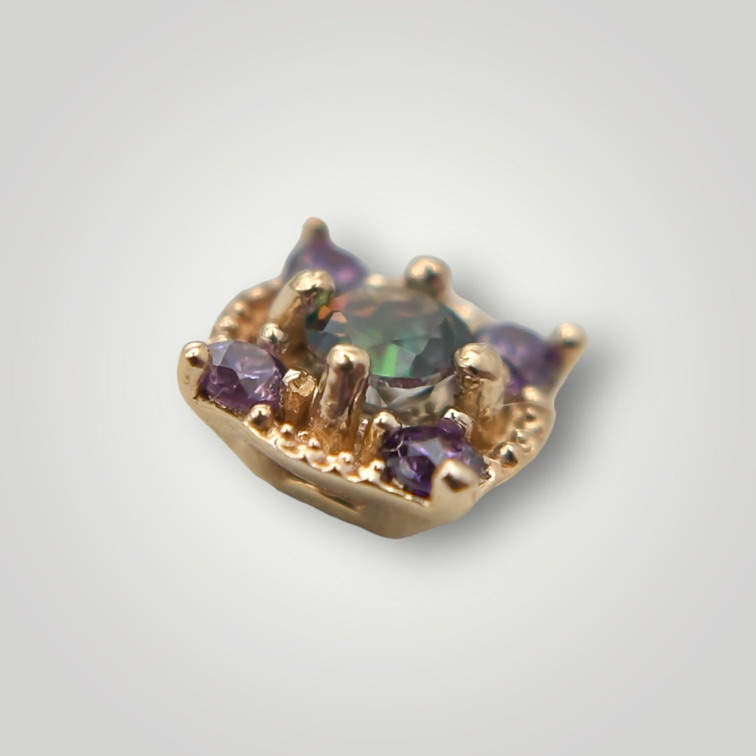 Mari with Mystic Topaz & Amethyst in 14kt Yellow Gold