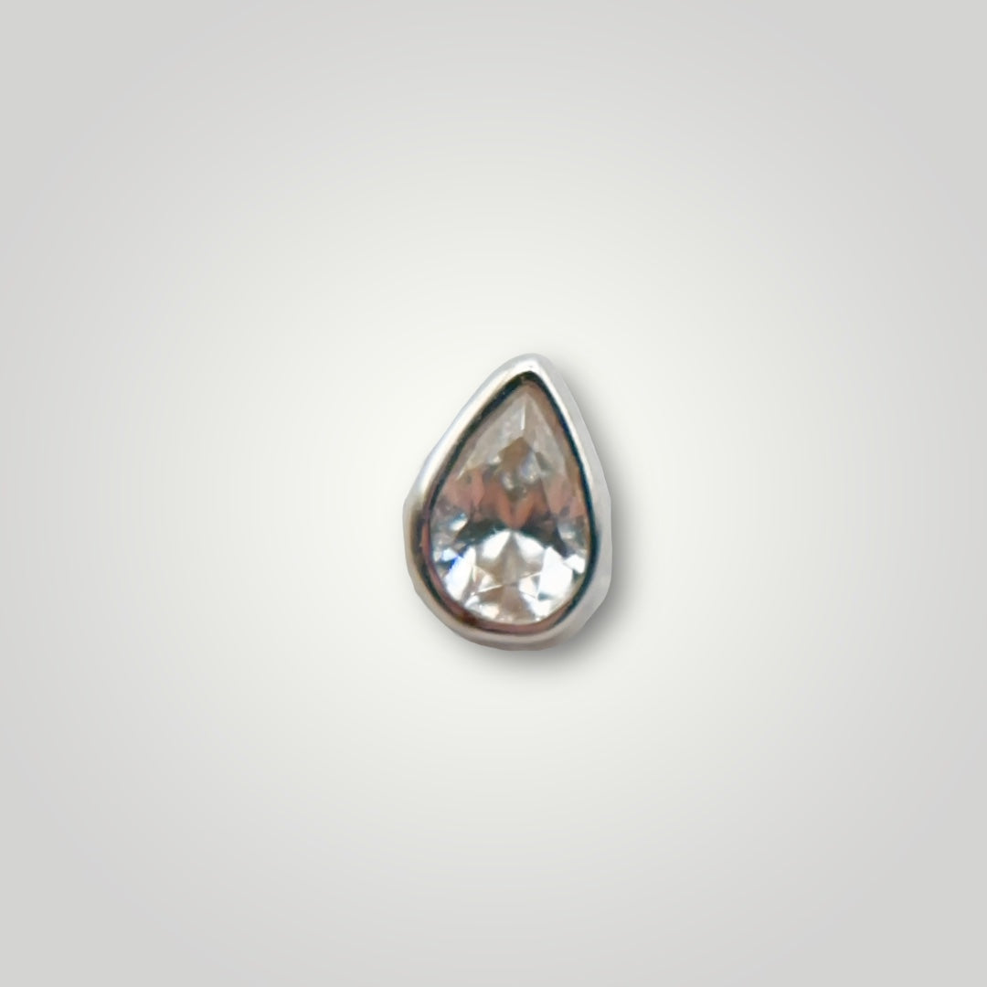 Mary  with Cubic Zirconia in 14kt White Gold