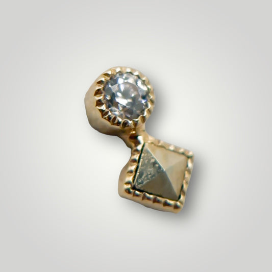 Mercury with Cubic Zirconia in 14kt Yellow Gold