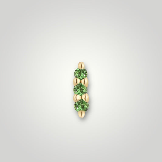 Mishka 3 Prong with Tsavorite in 14kt Yellow Gold