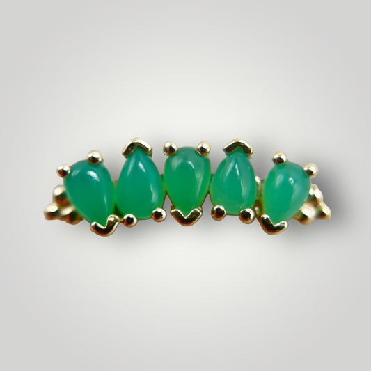 Nalani with Chrysoprase in 14kt Yellow Gold (Threaded)