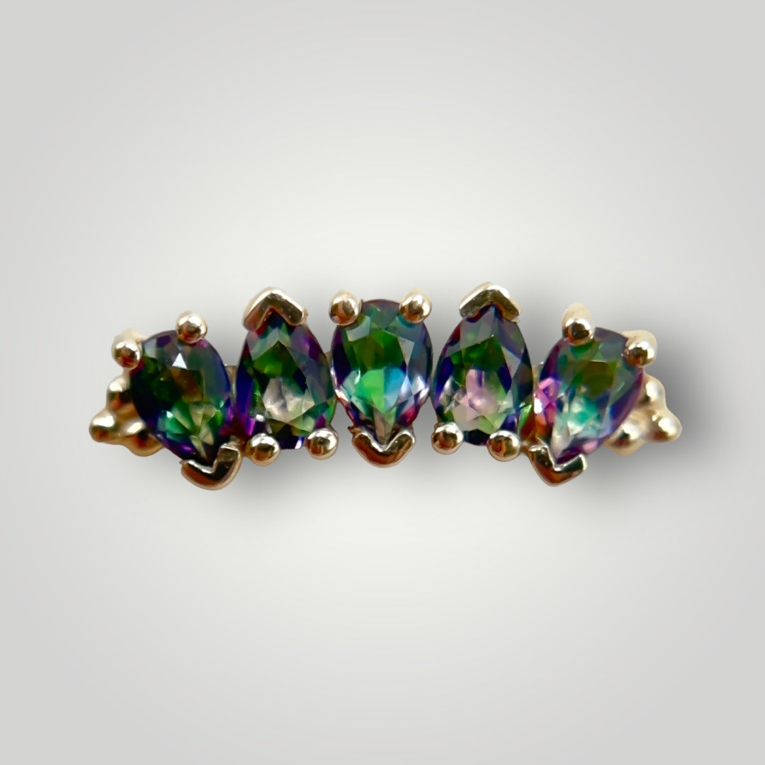 Nalani with Mystic Topaz in 14kt Yellow Gold (Threaded)