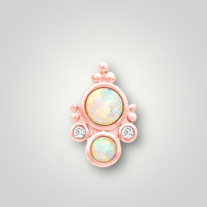 Nevada with Faux Opal in 14kt Rose Gold