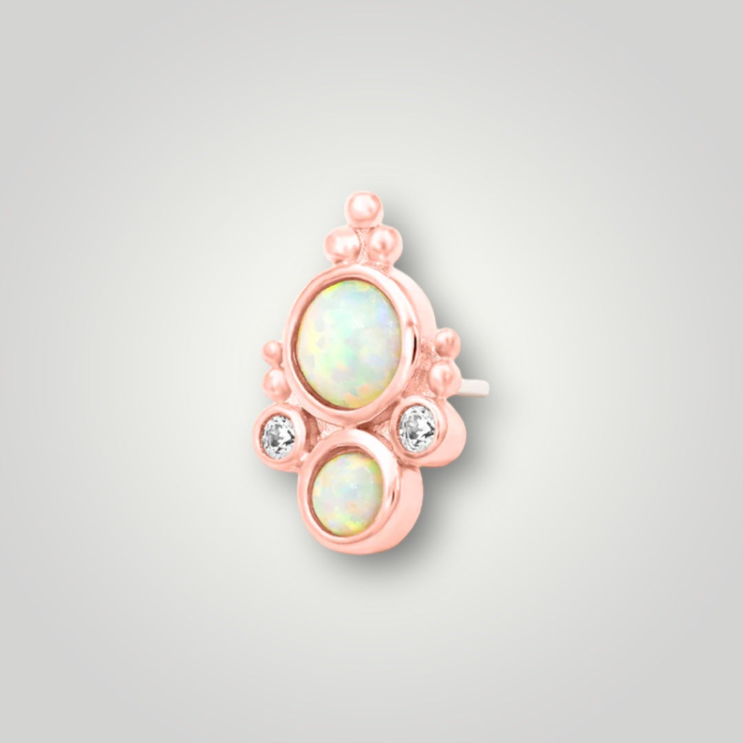 Nevada with Faux Opal in 14kt Rose Gold