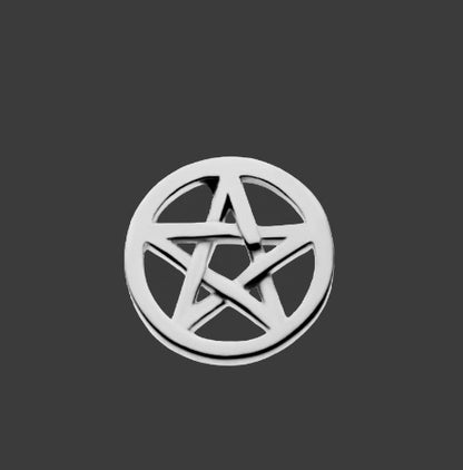 Pentacle in 14kt White Gold