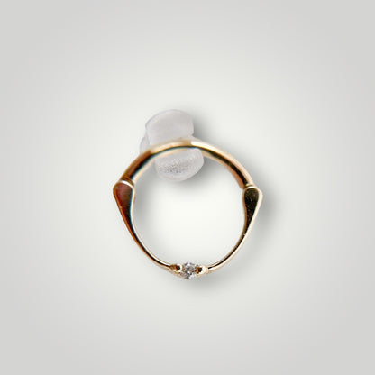 Fineline by Pupil Hall yellow gold cz clicker