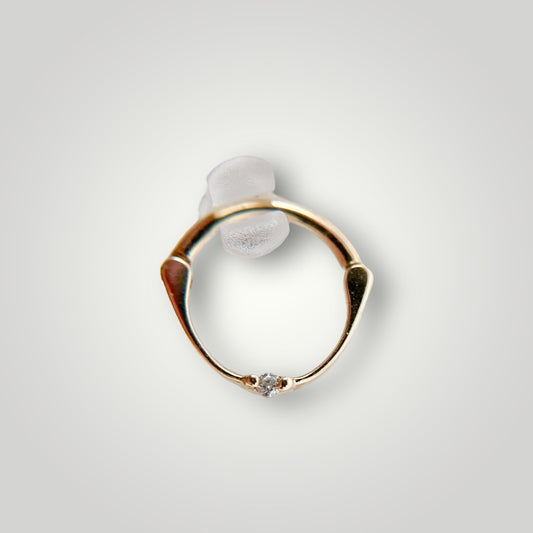 Fineline by Pupil Hall yellow gold cz clicker