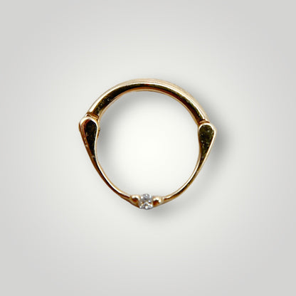 Fineline by Pupil Hall yellow gold cz clicker