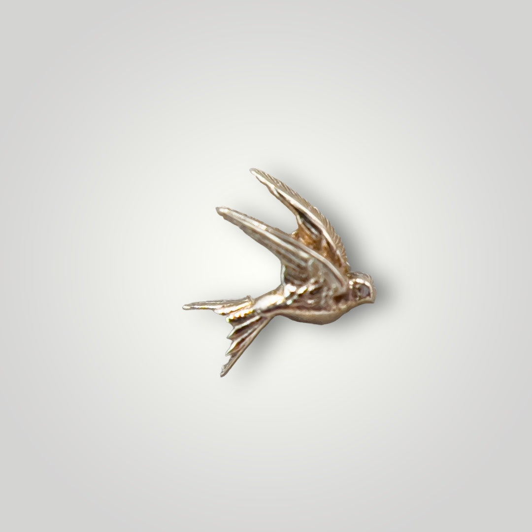 Swallow in 14kt Yellow Gold, White gold