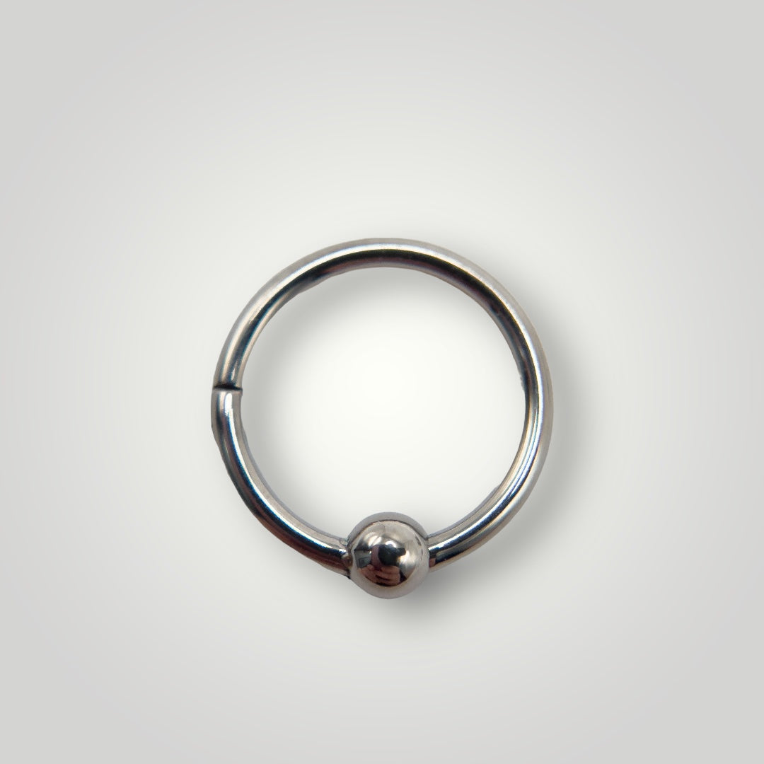 titanium clicker ring with bead