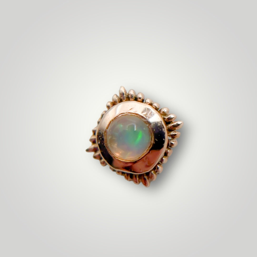 Plume with Opal in 14kt Rose Gold