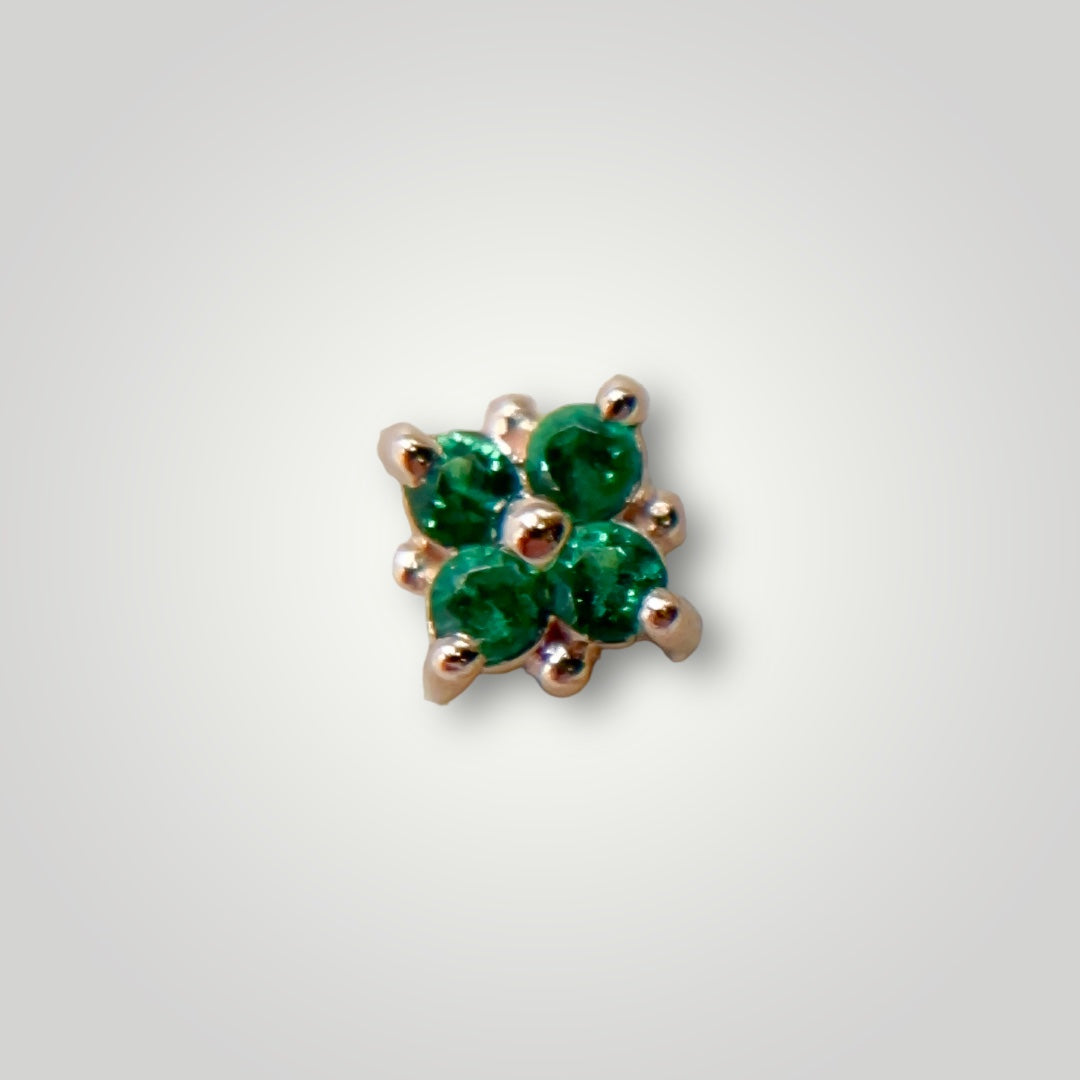 Reema with AA Emeralds in 14kt Rose Gold