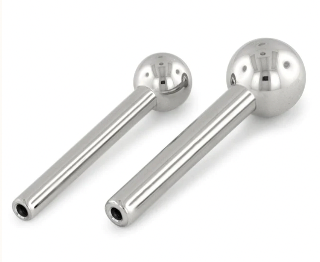 Threadless Straight Barbell w/ ONE Ball - Titanium