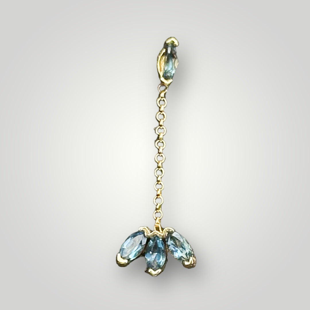 Shanti with Swiss Blue Topaz in 14kt Yellow Gold