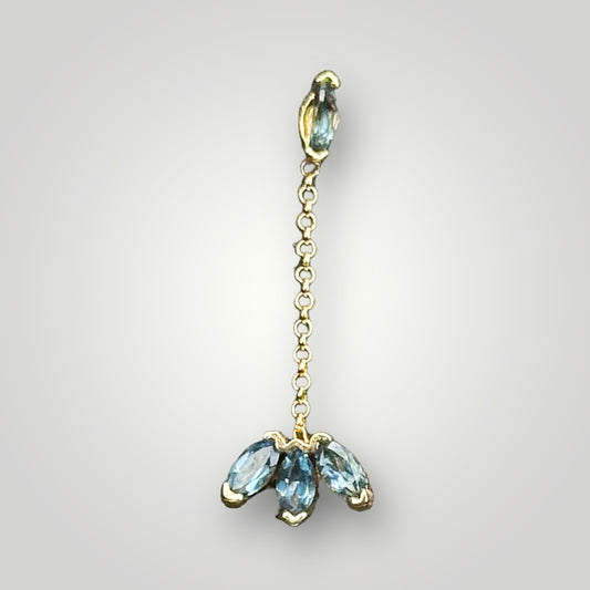 Shanti with Swiss Blue Topaz in 14kt Yellow Gold