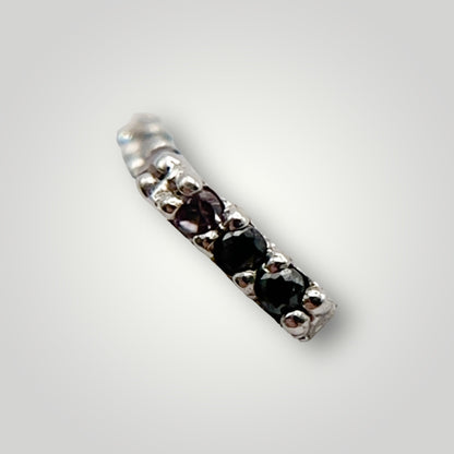 Shrine Black to White Ombre with CZ in 14kt White Gold