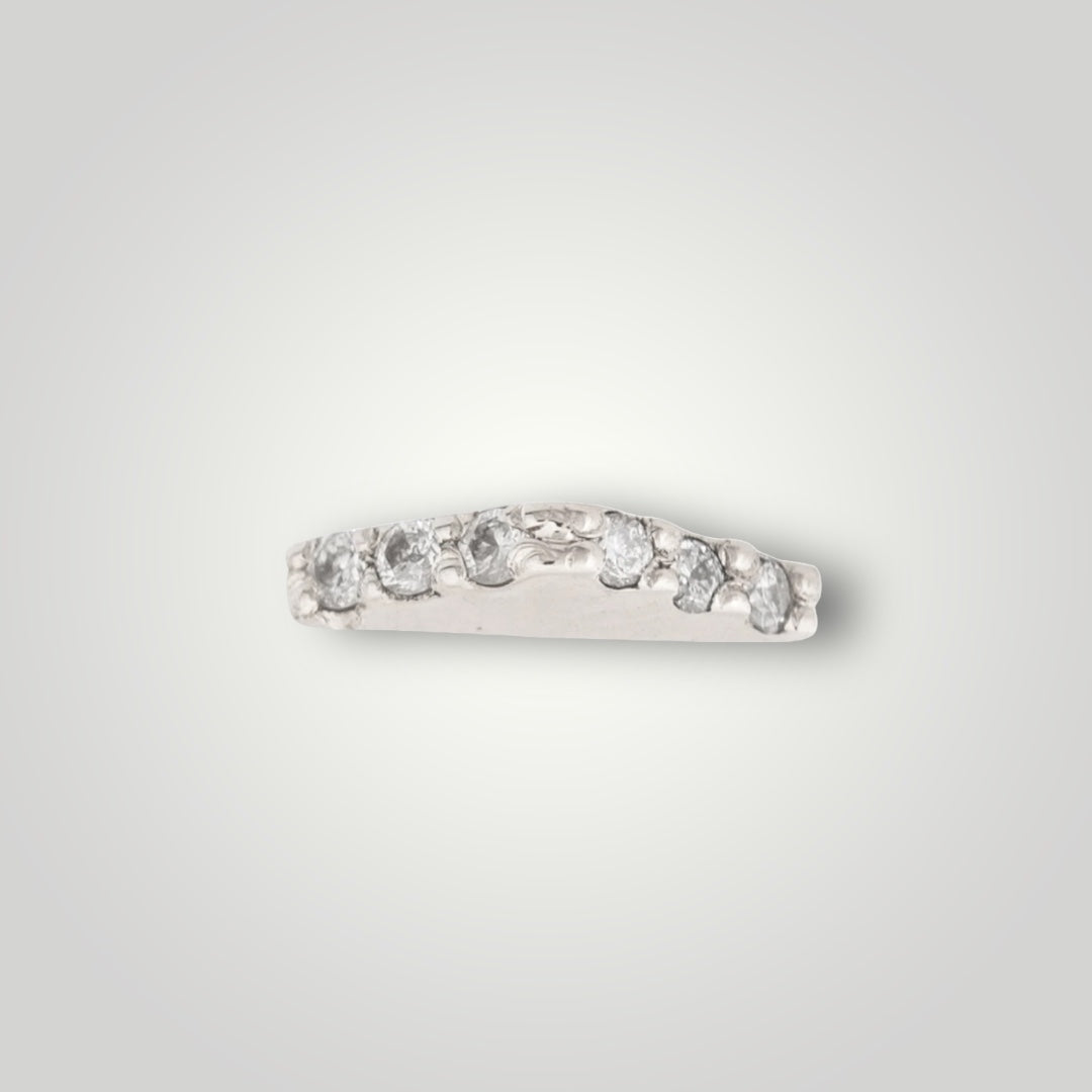 Shrine with Cubic Zirconia in 14kt White Gold