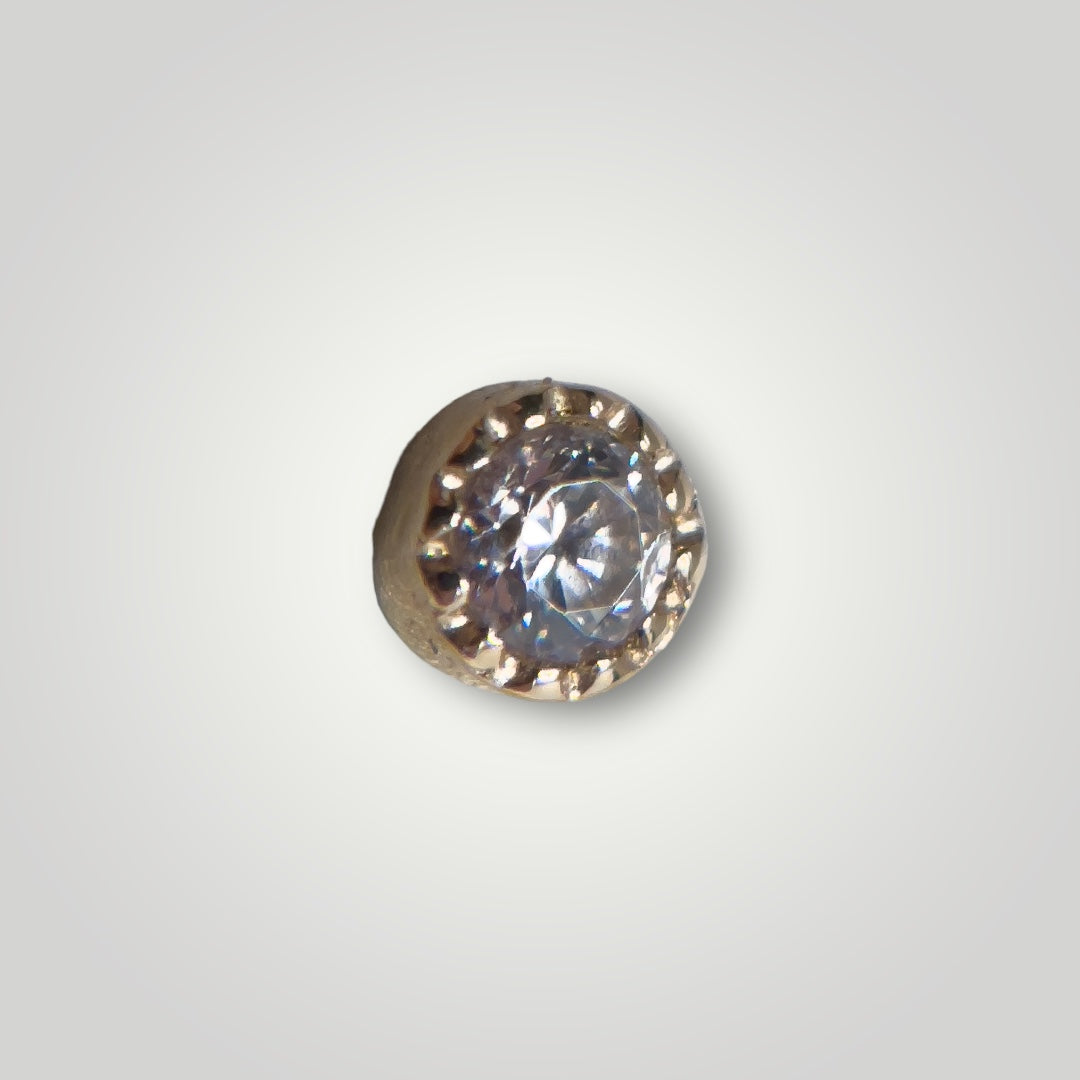 Small Georgina with Cubic Zirconia in 14kt Yellow Gold